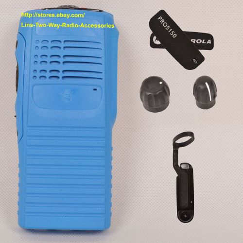 Blue replacement  housing case for Motorola PRO5150 (Ribbon Cable+Speaker+mic)