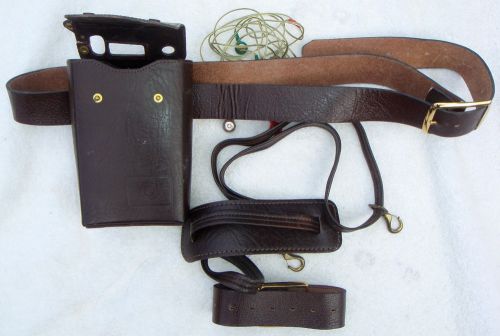 Vintage tronomed leather case holder for handheld diagnostic electronic/radio for sale