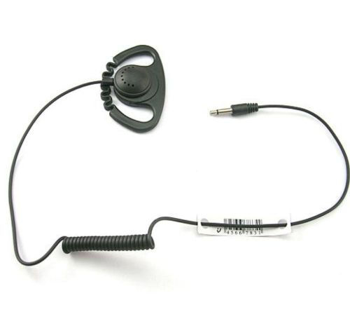 Zig zag &#034;d&#034; shape listen only headset 3.5mm straight plug for sale