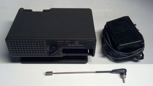 Motorola minitor ii 2 fire pager amplified base battery charger cord w/ antenna for sale
