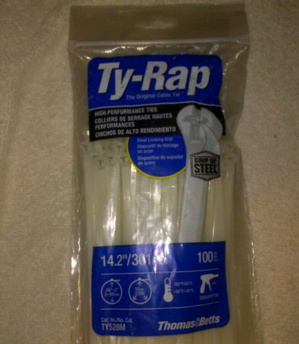 Save big$thomas &amp; betts ty528m ty-rap 14.2&#034; steel grip cable ties 100 count bag for sale