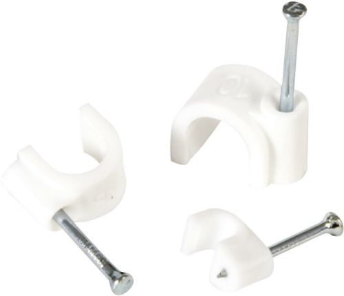8mm White Cable Clips SupaLec White Cable Clips - Round 8mm Wire Ties