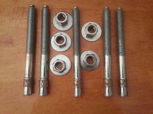 5 red head truebolt wedge anchors 3/4&#034; x 8 1/2&#034; ws-3484g for sale