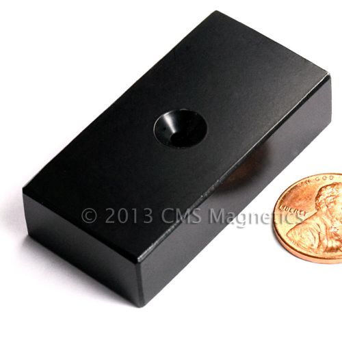 Neodymium Magnets EPOXY N35 2&#034;x1&#034;x1/2&#034; coated /w 1/8&#034; Counter Sunk Hole 20 PC