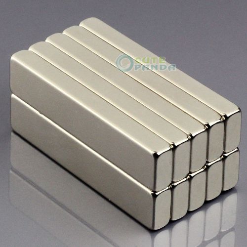 10pcs Strong Strip Block Cuboid 50 x 10 x 5mm Rare Earth Neodymium Magnets N50