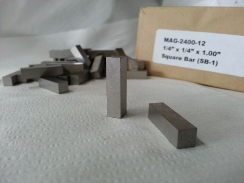 Alnico V square bar cast an ground 1/4&#034;sq x 1&#034; long magnetized length 10 each