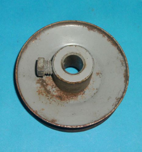 3&#034; METAL V BELT PULLEY 1/2&#034; ID BORE USED GOOD CONDITION