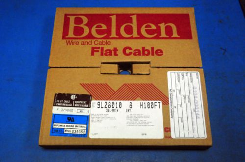 Flat cable 10conductors 28awg 30.48m tinned copper gray 300va 9l28010-008-h100 for sale
