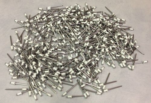 Clearance- 1/8&#034; rivets (4-2) 42d- aluminum / steel- painted white- lot of 500 for sale
