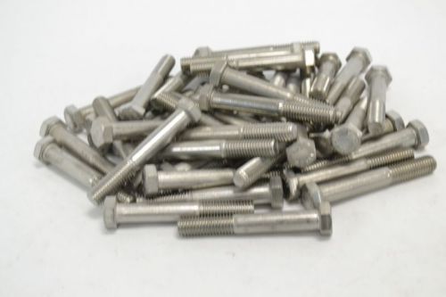 Lot 44 the f593g316 stainless hex cap screw standard 1/2 - 10 x 3-1/2 b248200 for sale