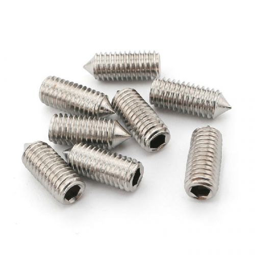8mm DIN914 M8 Cone Point Grub Screws A2 Stainless Steel