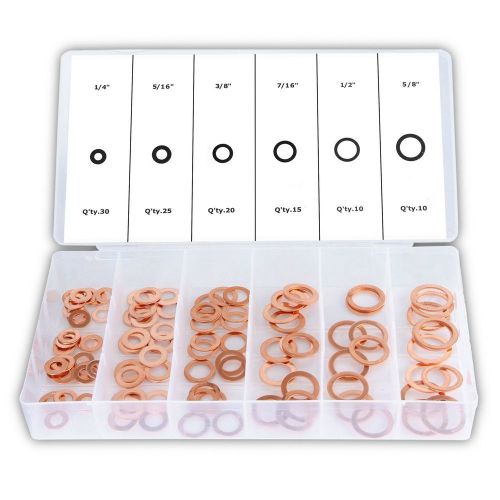New ansen tools an-313 copper washer assortment, 110-piece for sale