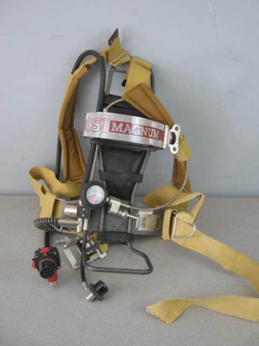 Isi magnum breathing apparatus scba back pack w/regulator - no tank for sale