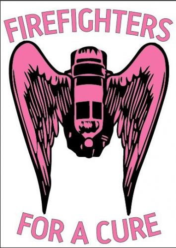 FIREFIGHTER HELMET DECALS - Breast Cancer Firefighters Angel Pink reflective