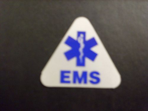 MEDICAL TRIANGLE EMS DECAL STICKER WHITE  REFLECTIVE W/STAR OF LIFE