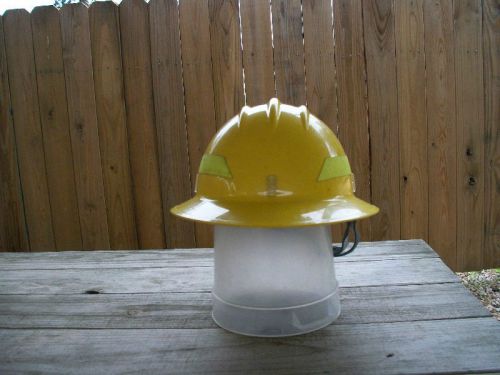 Used bullard wildfire series firehelmet  yellow  size: adjustable for sale