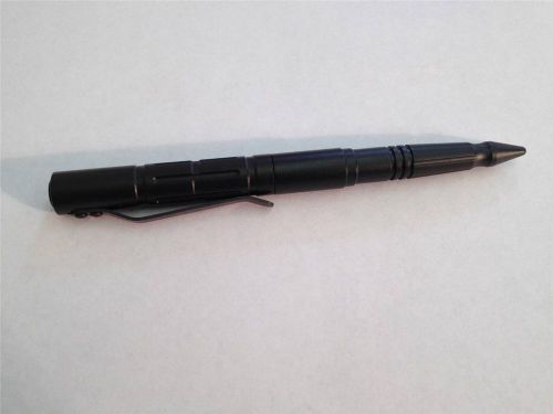 TACTICAL ALUMINUM PEN GLASS BREAKER MATTE BLACK SELF DEFENSE