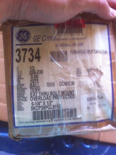 Ge 3734 motor 1/2 hp 208-230v ccw/cw 5kcp39pgl811s  reversible condenser motor for sale