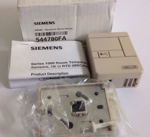 Siemens Electronic Room Sensor Part Number 544-780FA RS540
