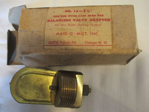 Maid-o-mist #15 - 1 1/4&#034; balancing valve adapter for use with cast iron tee -new for sale