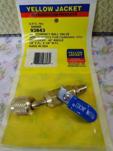Ball valve compact 1/4&#034; w/45 degree angle 1/4&#034;  x  1/4&#034; for sale