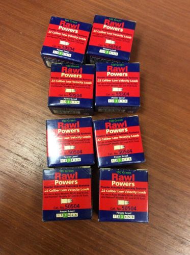 Quantity of 8 Boxes of Ramset Type 3 Power Green .22 Cal Powder Shot Loads 42CW