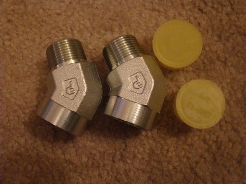 (pack of 2)-- parker 12-12 sve 3/4&#034; 45 degree street elbow, stainless steel, np for sale