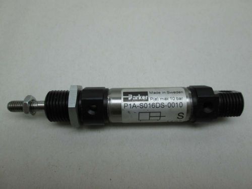 NEW PARKER P1A-S016DS-0010 10MM STROKE 16MM BORE 10BAR AIR CYLINDER D381455