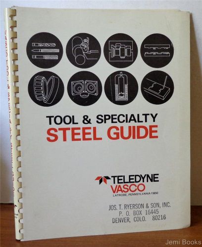 Teledyne vasco tool and specialty steel guide high speed chrome-vanadium carbon for sale