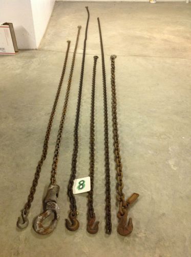 Chain hoist chains rigging, pulling hooks wrecker log for sale