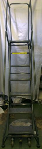 Ballymore lockstep rolling ladder, steel-used 7 steps $800.00 for sale