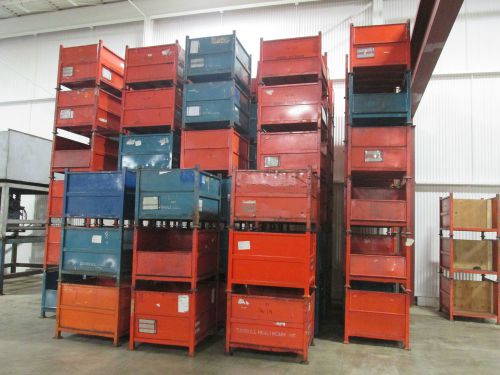 (10) Steel Storage/Shipping Containers.with Two Half Drop Gates - Used - AM13806