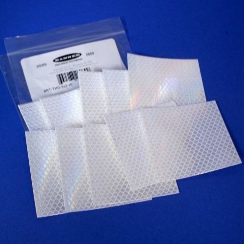 Banner 75 x 75mm retroreflective tape, brt-thg-3x3-10 *new lot of 10* for sale