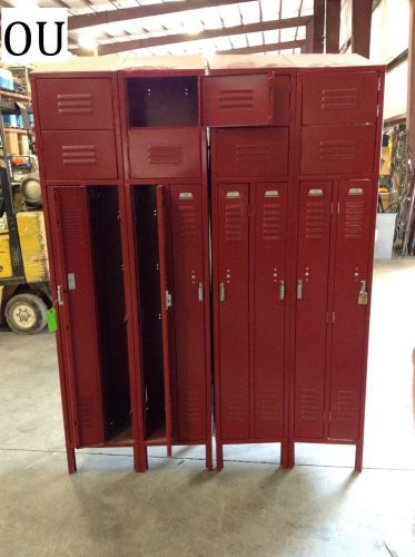 62&#034; x 15&#034; x 80&#034; personnel/gym/school/equipment storage locker set for sale