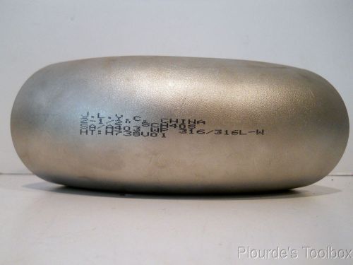 New J.L.Y.C. 316 Stainless Steel 2-1/2&#034; Butt Weld 90° Elbow, Schedule 40