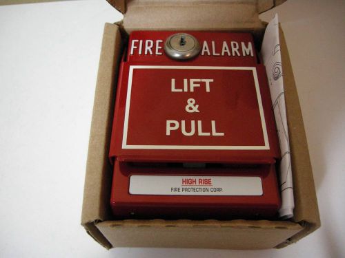 FIRE PROTECTION CORP RMS-1TKL LP211 LIFT PULL FIRE ALARM w/ KEYS &amp; LOCK RMS1TKL