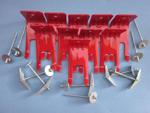 10-FORK STYLE WALL MOUNT 5 &amp; 10 lb SIZE FIRE EXTINGUISHER (AMEREX) BRACKET&#039;s NEW