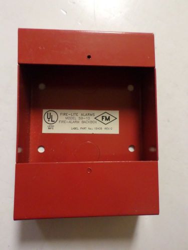 (1)  FIRE LITE SB-10 SB10 FIRE ALARM BACK BOX (RED) FREE US SHIPPING!!
