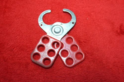 Used master lock 420 lockout hasp lock out tag out 6 lock hasp for sale