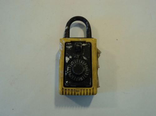 Supra Products Combination Lock Box Key Safe Yellow/Black 1005 Rubber Metal