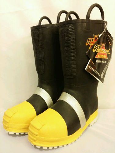 Size 9 w wide thorogood hellfire felt lined firefighting fireman boots blk for sale