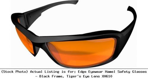Edge eyewear hamel safety glasses - black frame, tiger&#039;s eye lens : edexh610 for sale