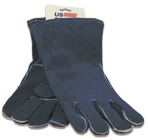 Welding gloves blue lined leather welders gloves work glove 400 for sale