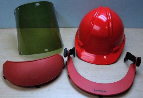 SALISBURY AS1000HAT Face Shield System- 5EU23- HARD HAT WITH SHIELD-NEW IN BOX