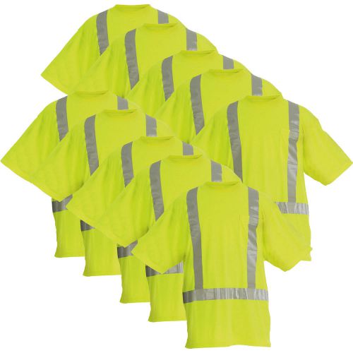 ANSI Class 2 Reflective Visibility Safety Polyester T-Shirt, 3X-Large, 10-Pack