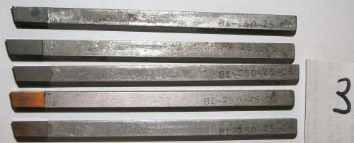 (5) MANCHESTER 8I-250-25-C6 GROOVING TOOLS  (LOT 3)