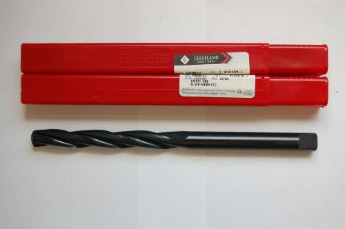 Lot of 2 core drills 37/64 (.5781) hss 3 flt straight shk cleveland twist drill for sale
