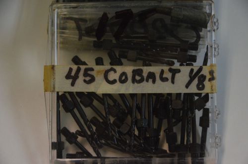 Quick-change cobalt drill bits- body shop spl - 1/8&#034; - with adapter - 45  pcs for sale