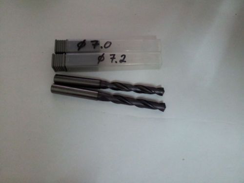 7.0 mm + 7.2 mm COATED CARBIDE  DRILL (2pcs)