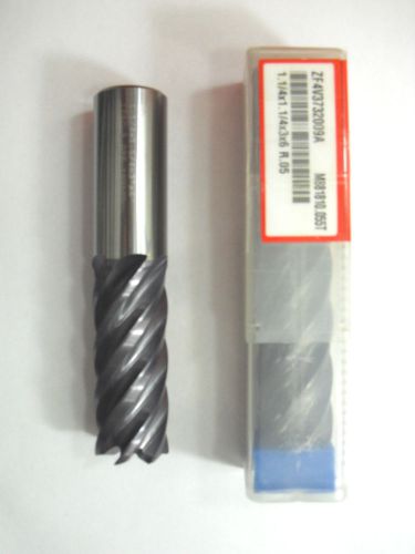 1-1/4 HANITA Carbide Endmill 6F R 0.05&#034; TIALN 3x6